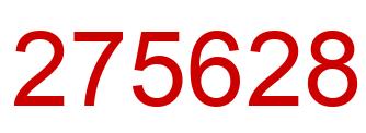 Number 275628 red image