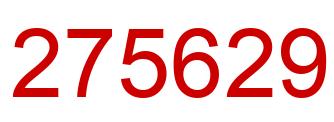 Number 275629 red image