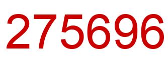 Number 275696 red image