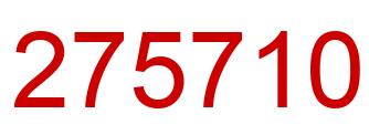 Number 275710 red image