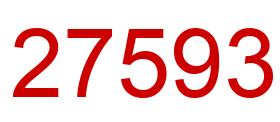 Number 27593 red image