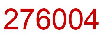 Number 276004 red image