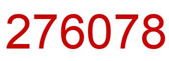 Número 276078 imagen rojo