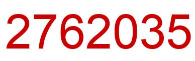Number 2762035 red image
