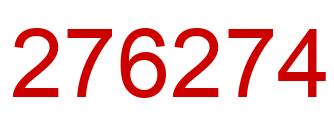 Number 276274 red image