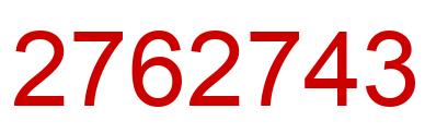 Number 2762743 red image