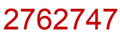 Número 2762747 imagen rojo