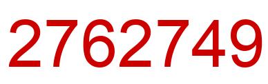 Number 2762749 red image