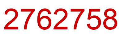 Number 2762758 red image