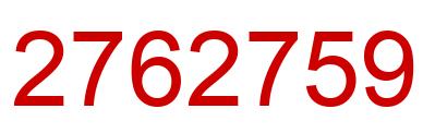 Number 2762759 red image