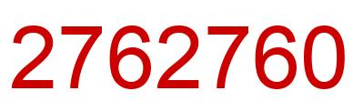 Number 2762760 red image