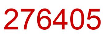 Number 276405 red image