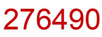 Number 276490 red image