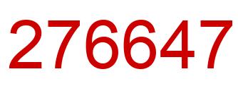 Number 276647 red image