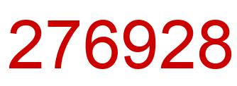 Number 276928 red image