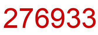 Number 276933 red image