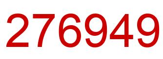 Number 276949 red image