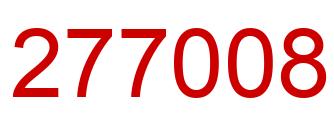 Number 277008 red image