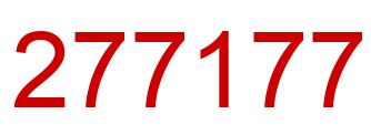 Number 277177 red image