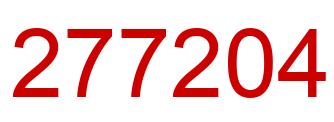 Number 277204 red image