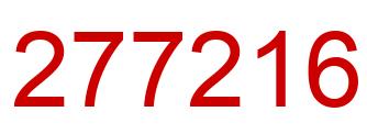 Number 277216 red image