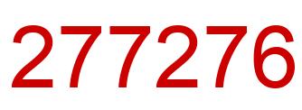 Number 277276 red image