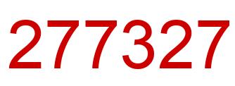 Número 277327 imagen rojo