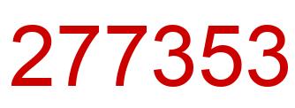 Number 277353 red image
