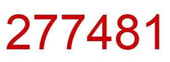 Number 277481 red image
