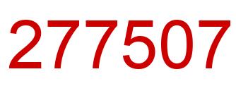 Número 277507 imagen rojo