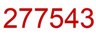 Number 277543 red image