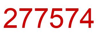 Número 277574 imagen rojo