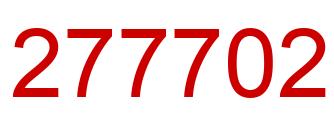 Number 277702 red image