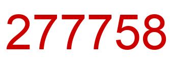Number 277758 red image