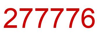 Number 277776 red image