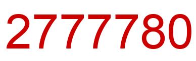 Number 2777780 red image