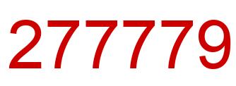 Número 277779 imagen rojo