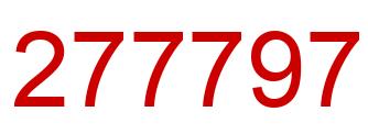 Número 277797 imagen rojo