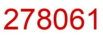 Number 278061 red image