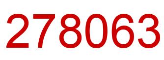 Number 278063 red image