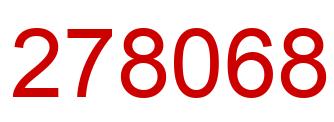 Number 278068 red image