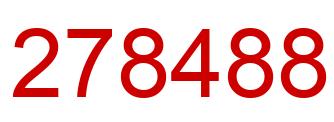 Number 278488 red image
