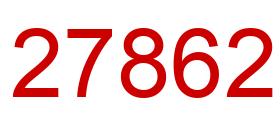 Number 27862 red image