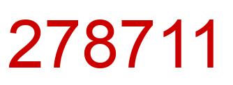 Number 278711 red image