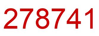 Number 278741 red image