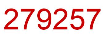 Número 279257 imagen rojo