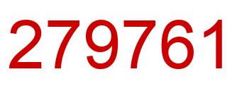 Number 279761 red image