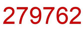Number 279762 red image