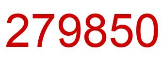 Number 279850 red image
