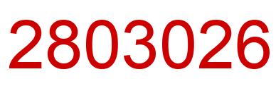 Number 2803026 red image